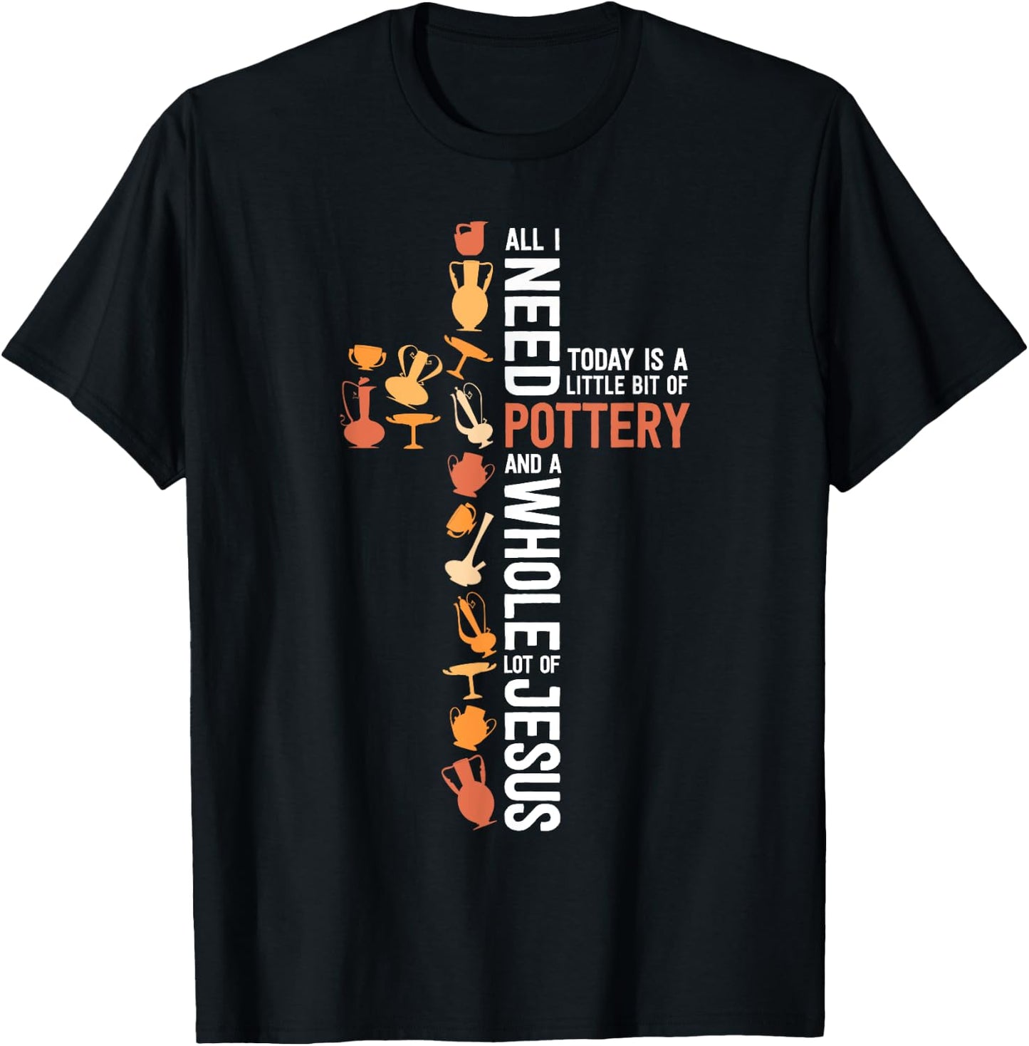 Jesus and Pottery Women's Shirt Gift Christian Ceramic Artist T-Shirt - T-Shirt | Black