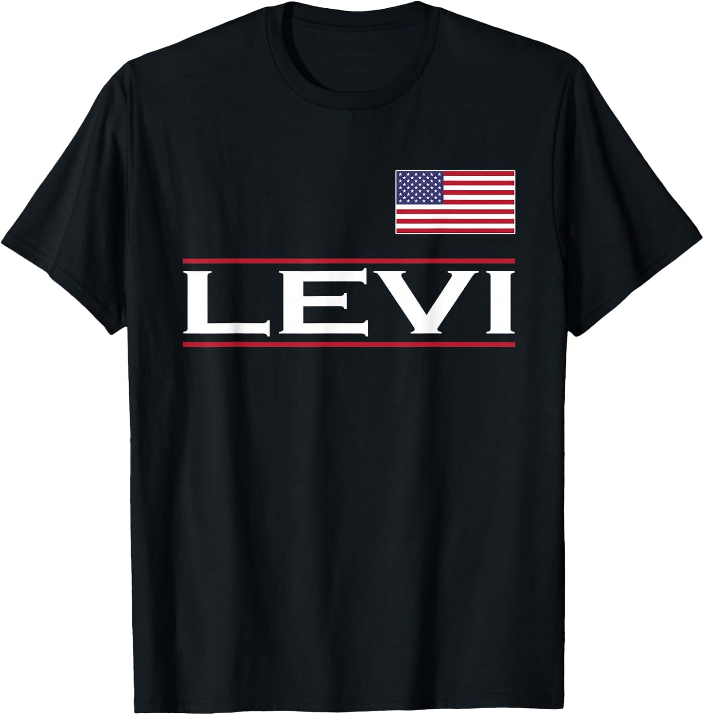 LEVI Personalized Name Funny Birthday Gift T-Shirt - T-Shirt | Black