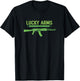 Lucky Arms Shamrock St. Patrick's Day 2nd Amendment T-Shirt - T-Shirt | Black