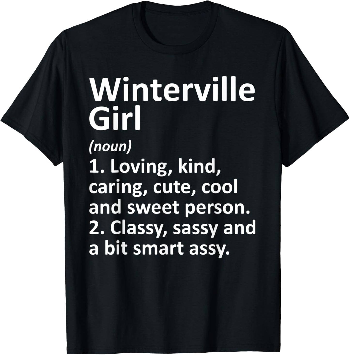 WINTERVILLE GIRL NC NORTH CAROLINA Funny City Roots Gift T-Shirt - T-Shirt | Black