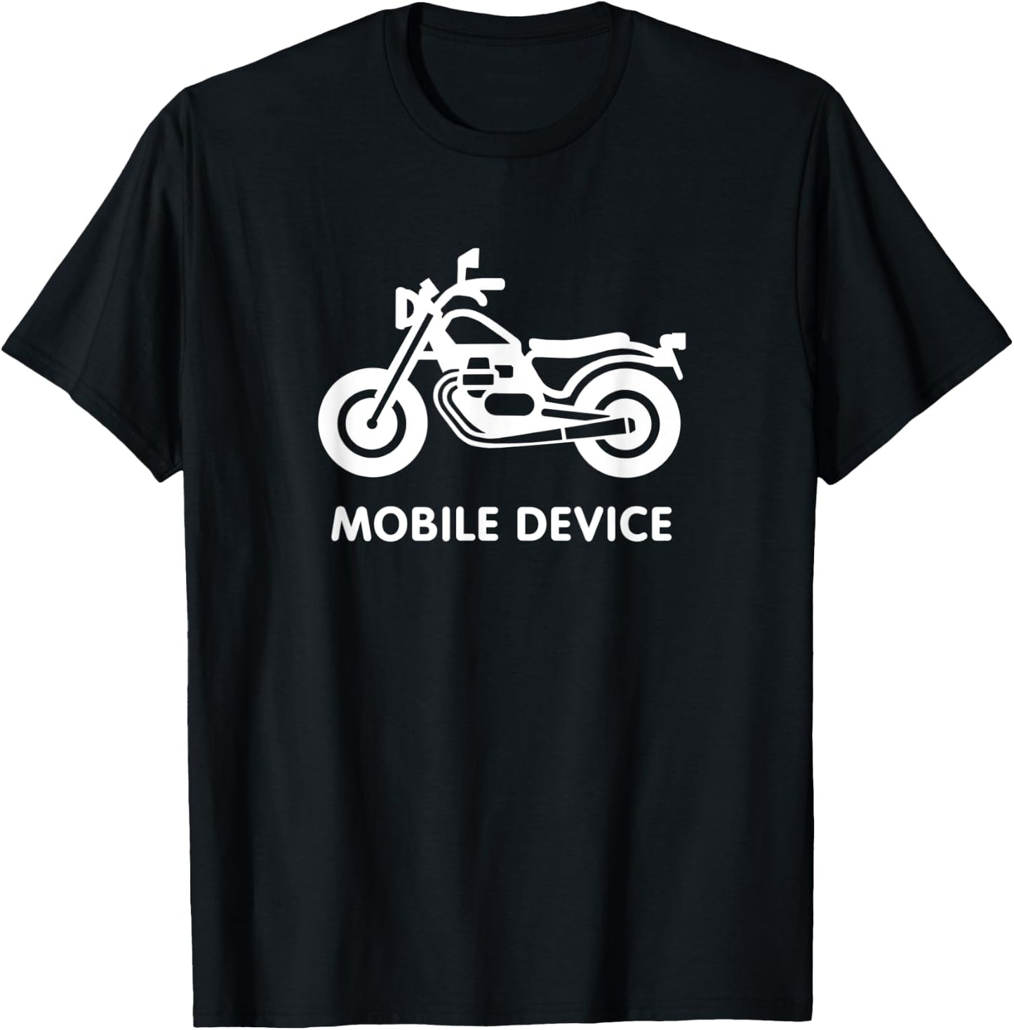 Motorcycle - Mobile device T-Shirt - T-Shirt | Black