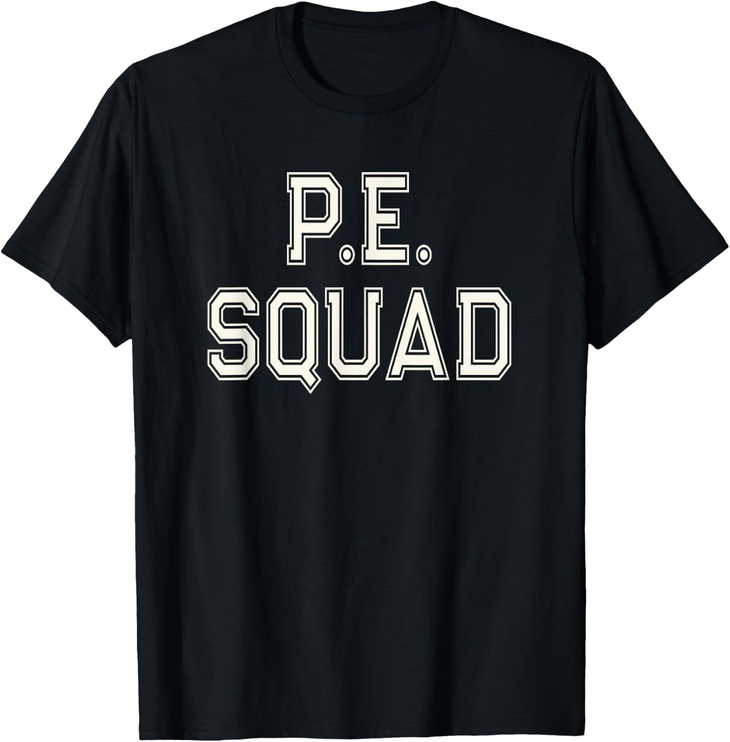 P.E SQUAD Physical Education PE Teacher Team Kids Gym Crew T-Shirt - T-Shirt | Black
