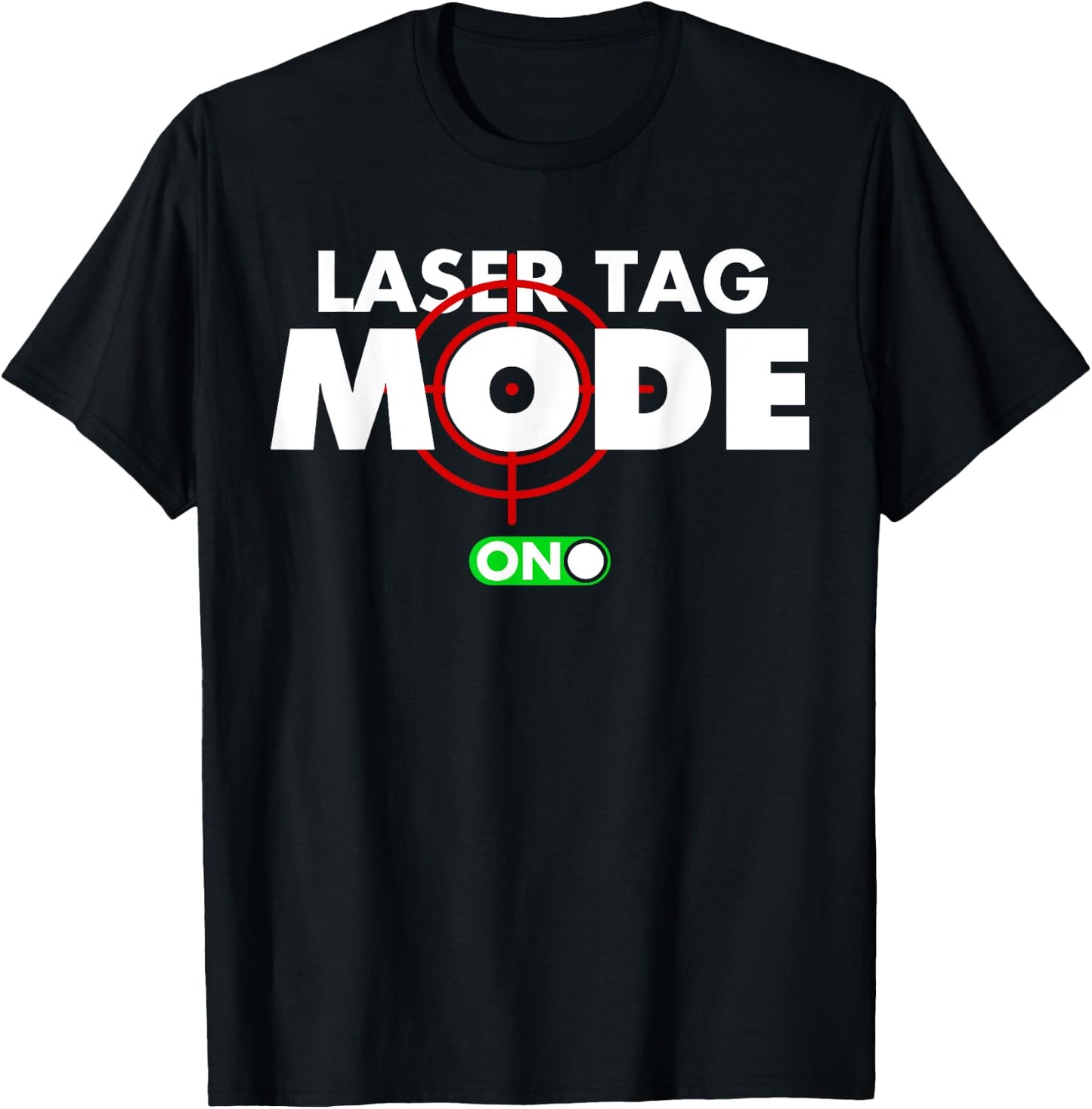 Funny Laser Tag Mode On Gift Shooting Game Birthday Party T-Shirt - T-Shirt | Black