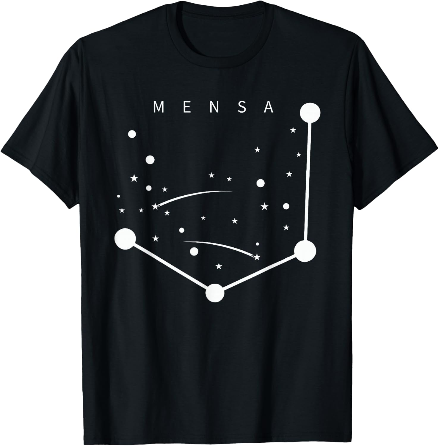Mensa Constellation Galaxies Astrology Horoscope T-Shirt - T-Shirt | Black