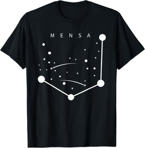 Mensa Constellation Galaxies Astrology Horoscope T-Shirt - T-Shirt | Black
