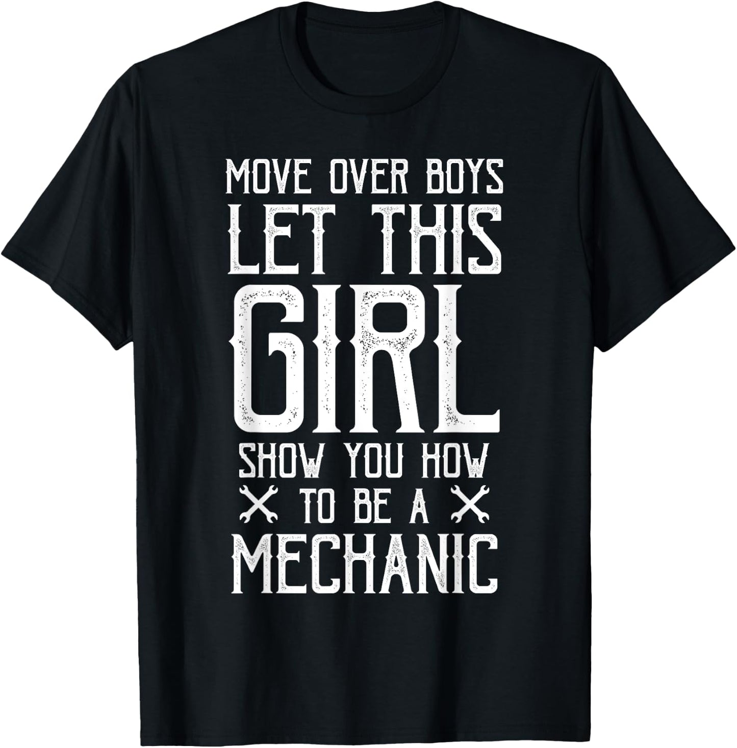 Funny women girl quote gift mechanic T-Shirt - T-Shirt | Black