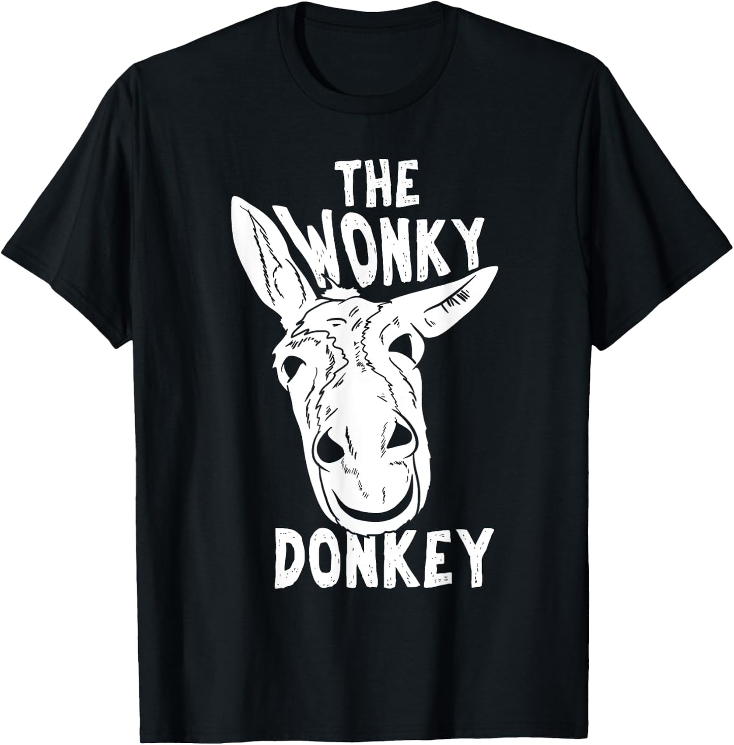 The Wonky Donkey Funny Donkey Lover Farm Animal T-Shirt - T-Shirt | Black