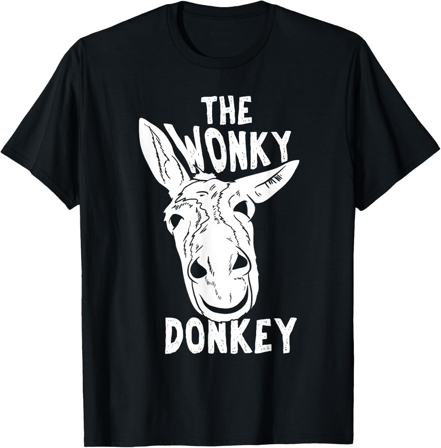 The Wonky Donkey Funny Donkey Lover Farm Animal T-Shirt - T-Shirt | Black
