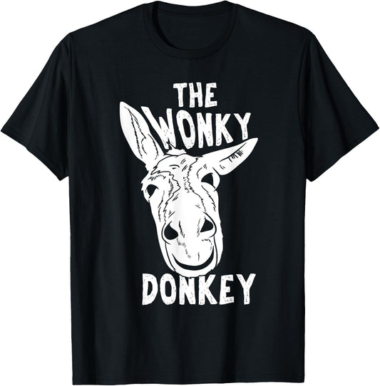 The Wonky Donkey Funny Donkey Lover Farm Animal T-Shirt - T-Shirt | Black