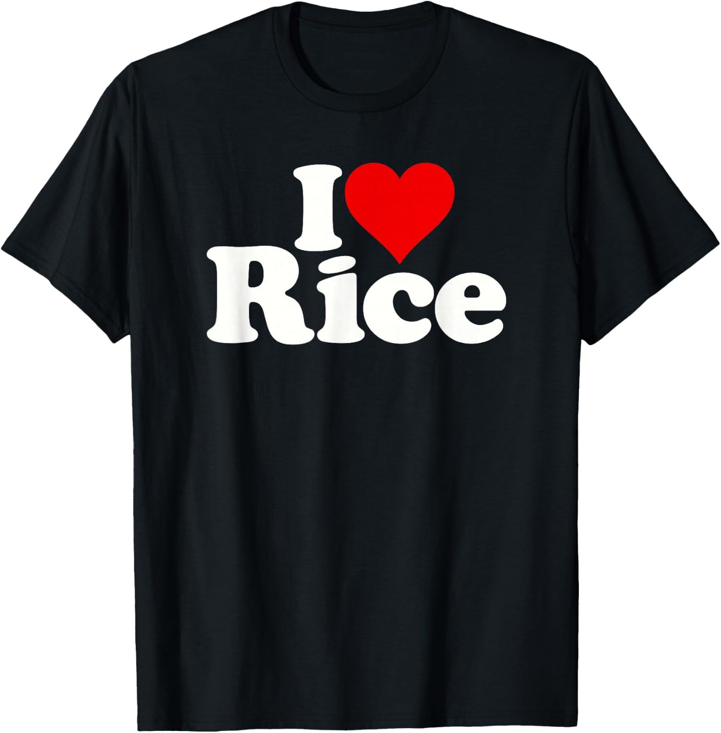 I Love Heart Rice T-Shirt - T-Shirt | Black