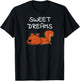 Sweet Dreams Squirrel Quote Pajamas for Bedtime T-Shirt - T-Shirt | Black