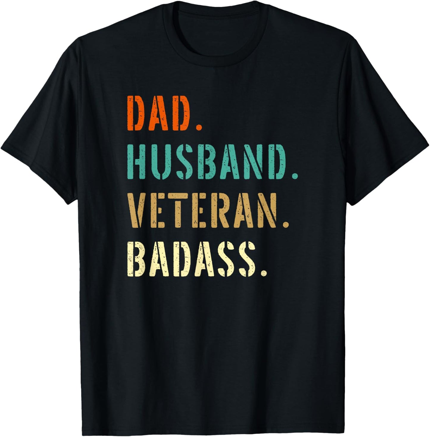 Veteran Military Dad Gifts From Daughter Son Wife T-Shirt - T-Shirt | Black