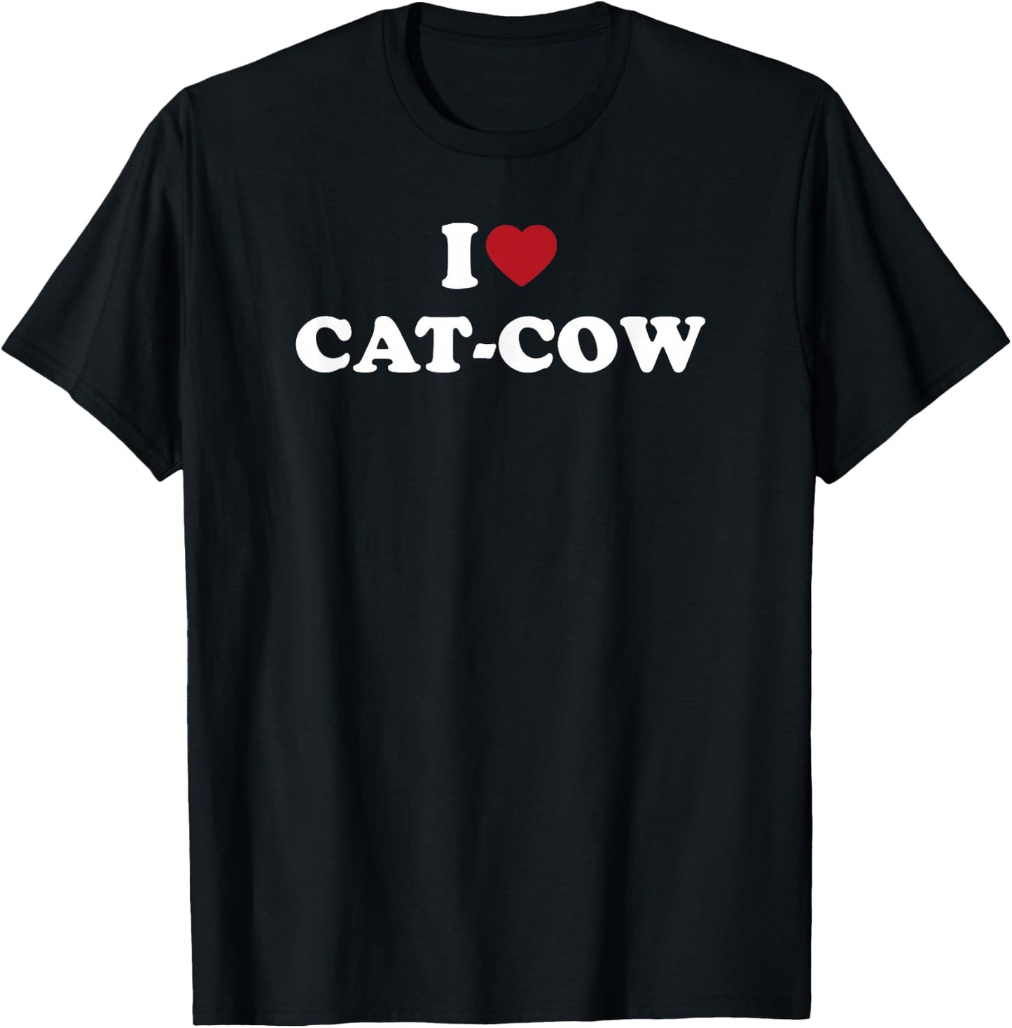 I Love Cat Cow Yoga Pose Funny Wellness Design T-Shirt - T-Shirt | Black