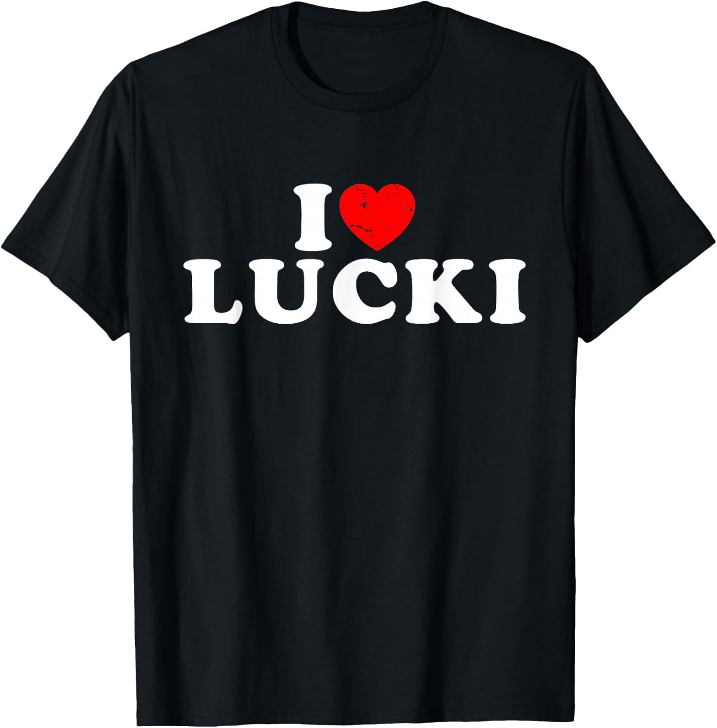 I Love Lucki I Heart Lucki - Red Heart T-Shirt - T-Shirt | Black