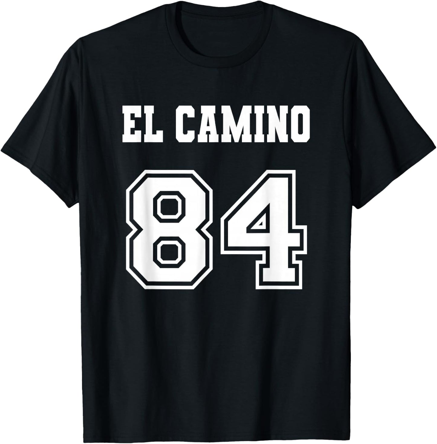 Jersey Style El Camino 84 1984 Old School Muscle Car Pickup T-Shirt - T-Shirt | Black