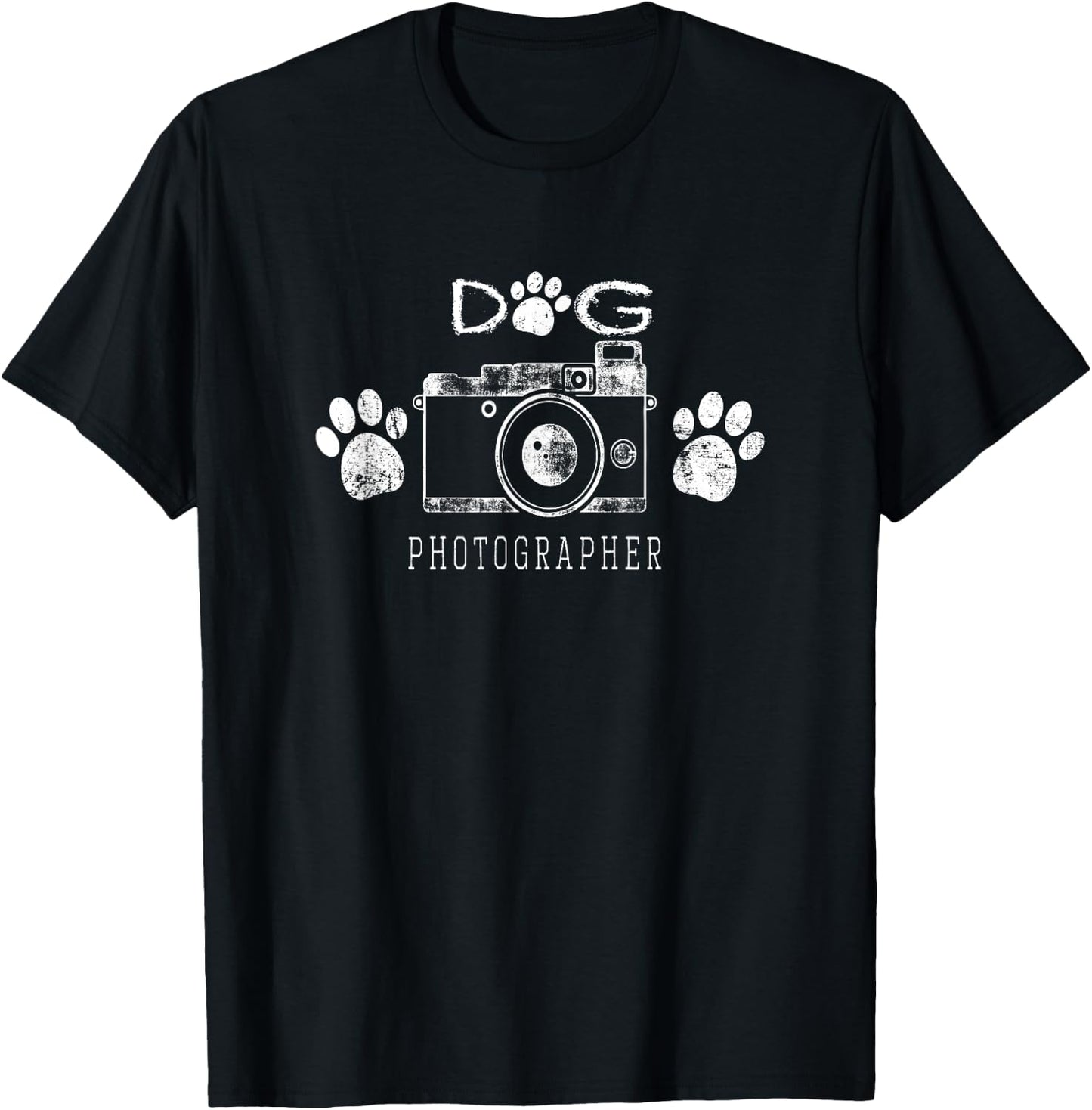 Funny vintage style Dog Photographer shirt T-Shirt - T-Shirt | Black
