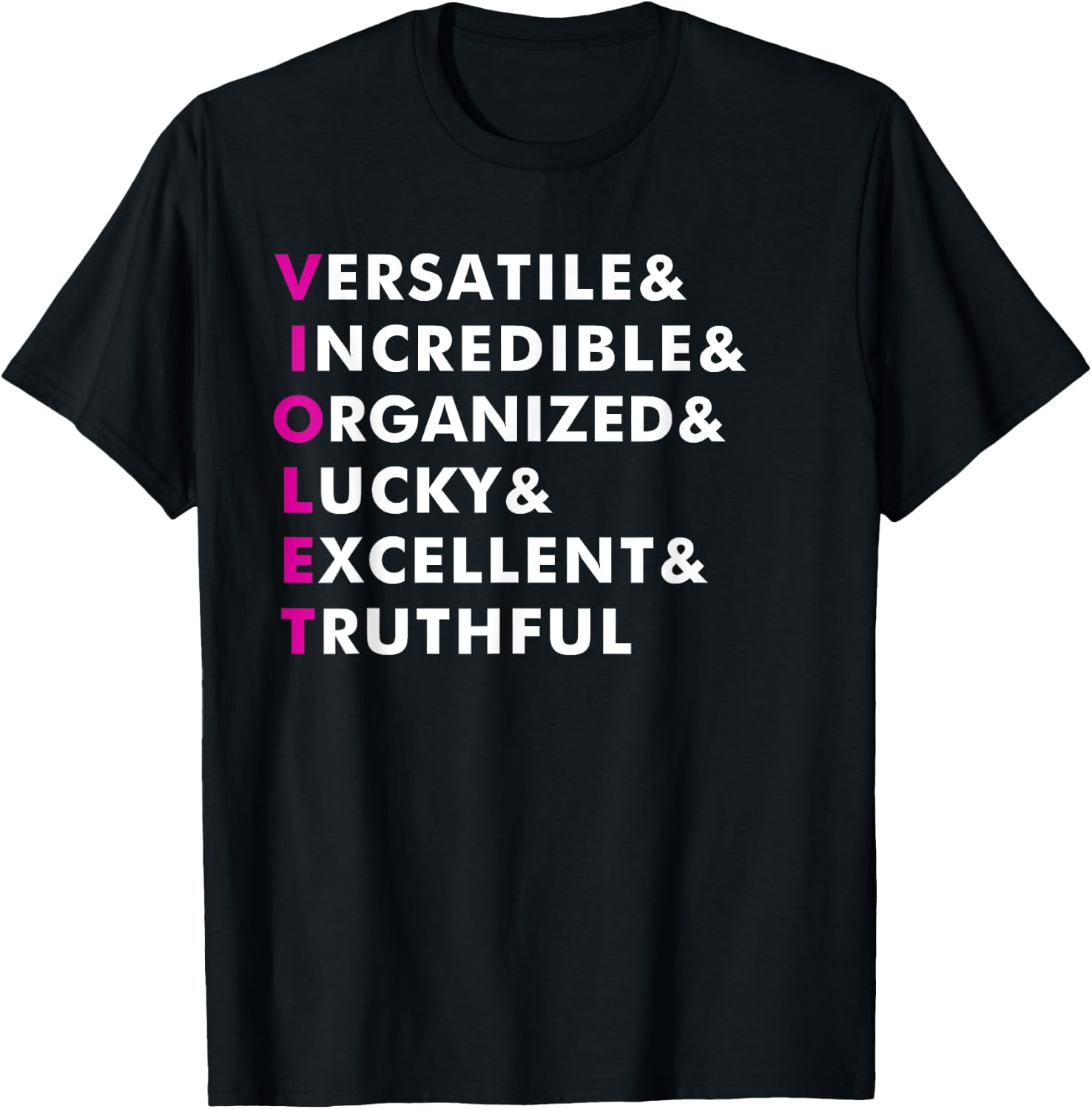 Violet Name Shirt Personalized Gift T-Shirt - T-Shirt | Black