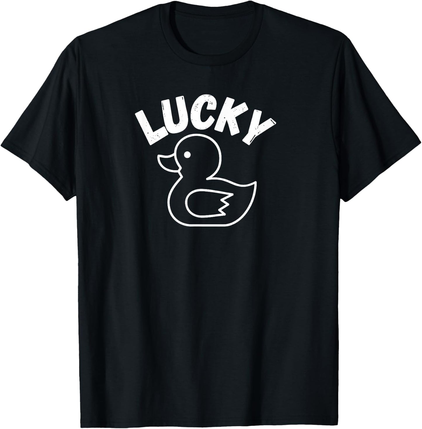 Lucky Duck Graphic Short Sleeve , Women, and Kids T-Shirt - T-Shirt | Black