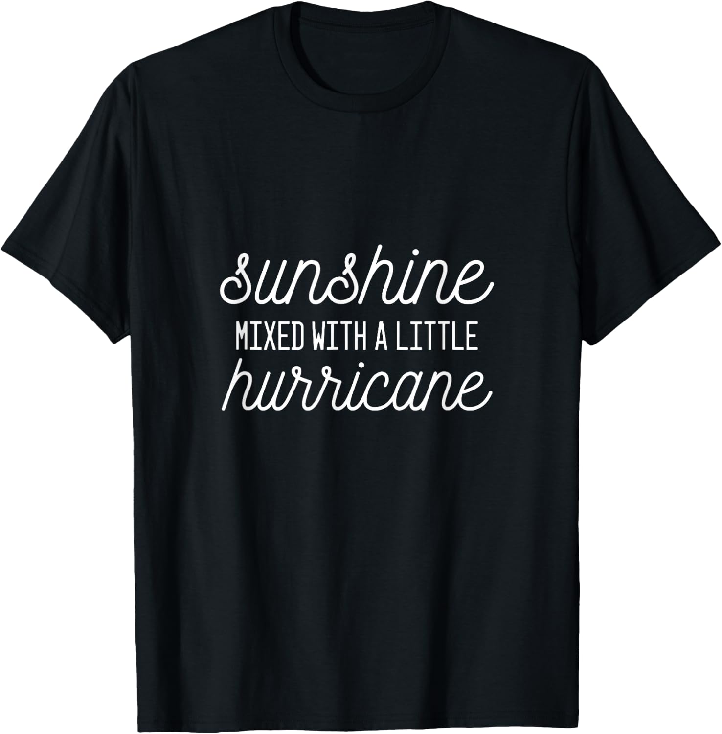Sunshine With Hurricane Loving Parents T-Shirt - T-Shirt | Black