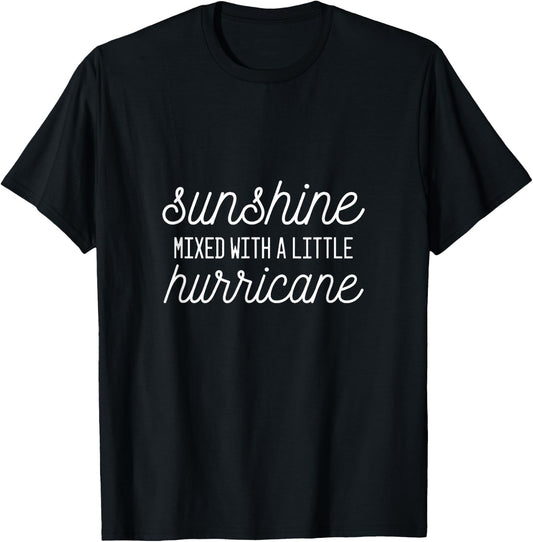 Sunshine With Hurricane Loving Parents T-Shirt - T-Shirt | Black