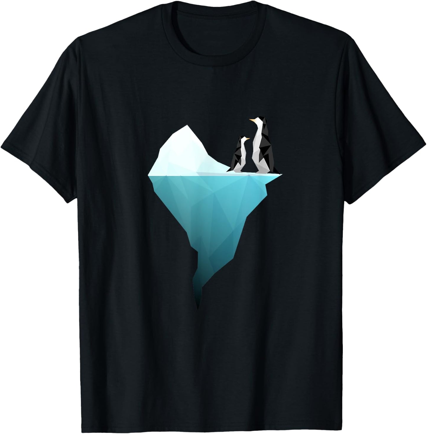 Unique geometric penguins Graphic - friend/men/women T-Shirt - T-Shirt | Black