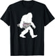 Bigfoot Carrying Foosball Table Football Game Sasquatch T-Shirt - T-Shirt | Black