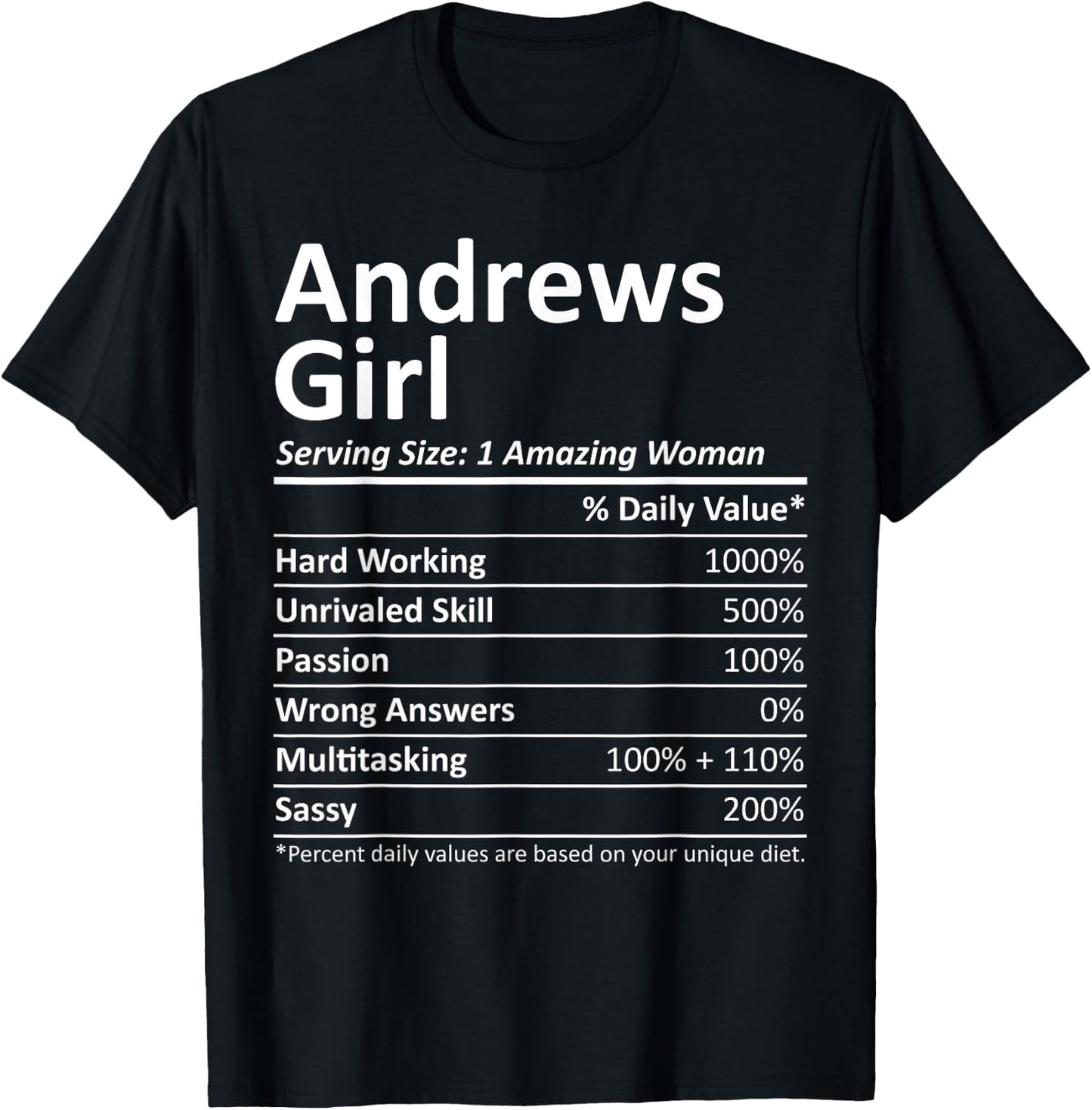 ANDREWS GIRL TX TEXAS Funny City Home Roots USA Gift T-Shirt - T-Shirt | Black