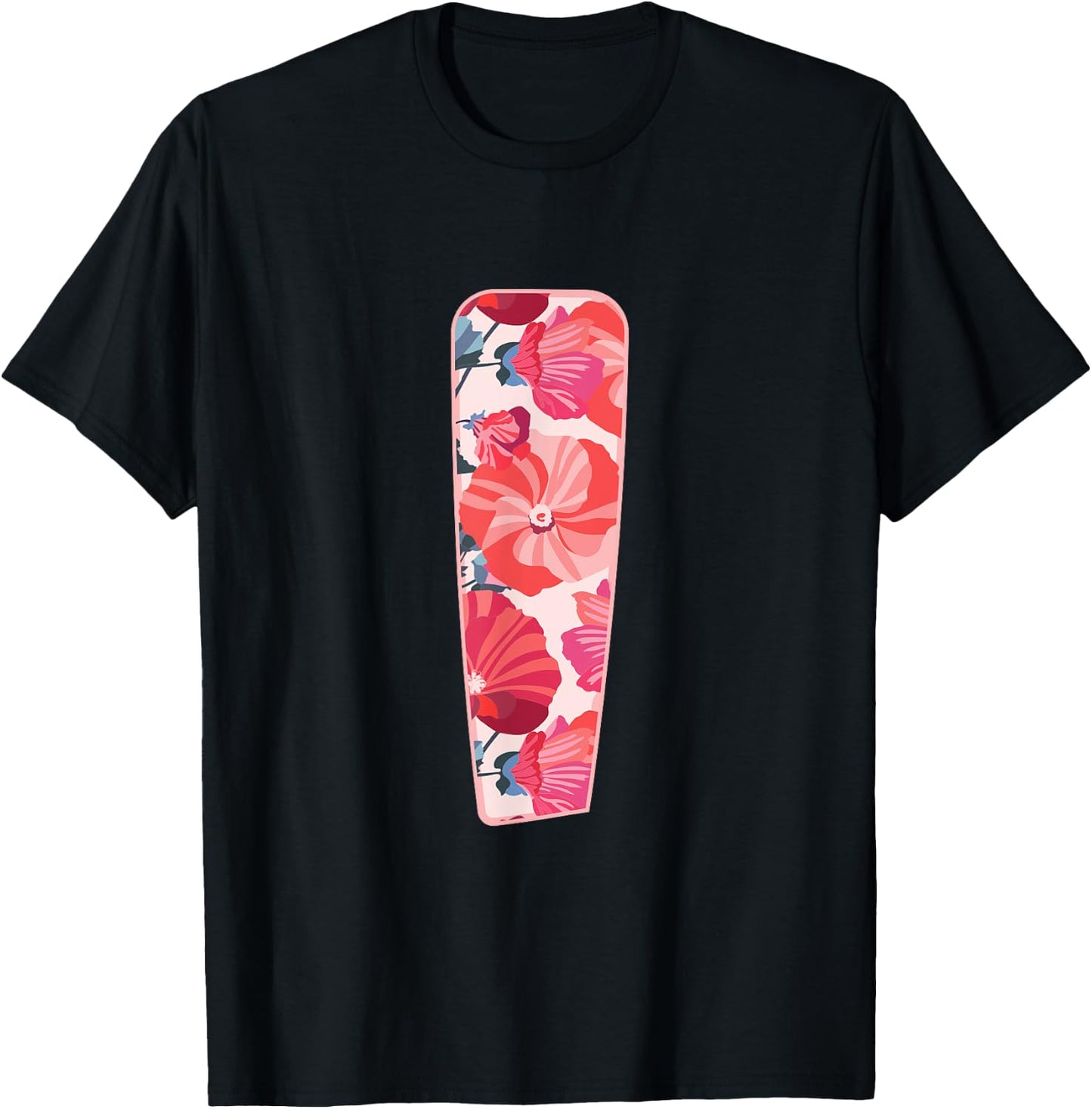 Letter I Sign Alphabet Last Name Vowel Flower Nature Gift T-Shirt - T-Shirt | Black