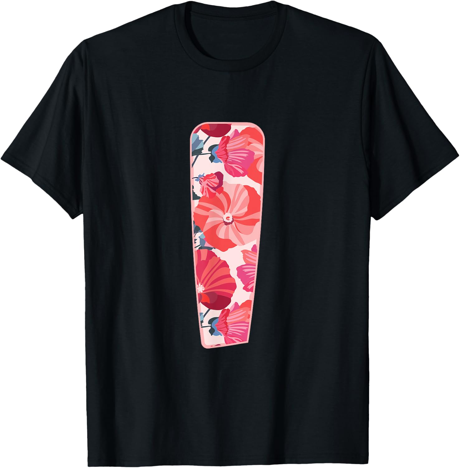 Letter I Sign Alphabet Last Name Vowel Flower Nature Gift T-Shirt - T-Shirt | Black