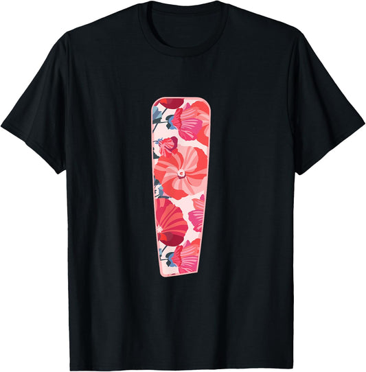 Letter I Sign Alphabet Last Name Vowel Flower Nature Gift T-Shirt - T-Shirt | Black