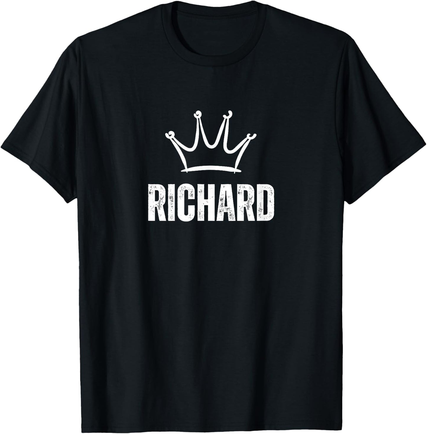 King Richard Crown - Custom First Name Birthday #1 Winner T-Shirt - T-Shirt | Black
