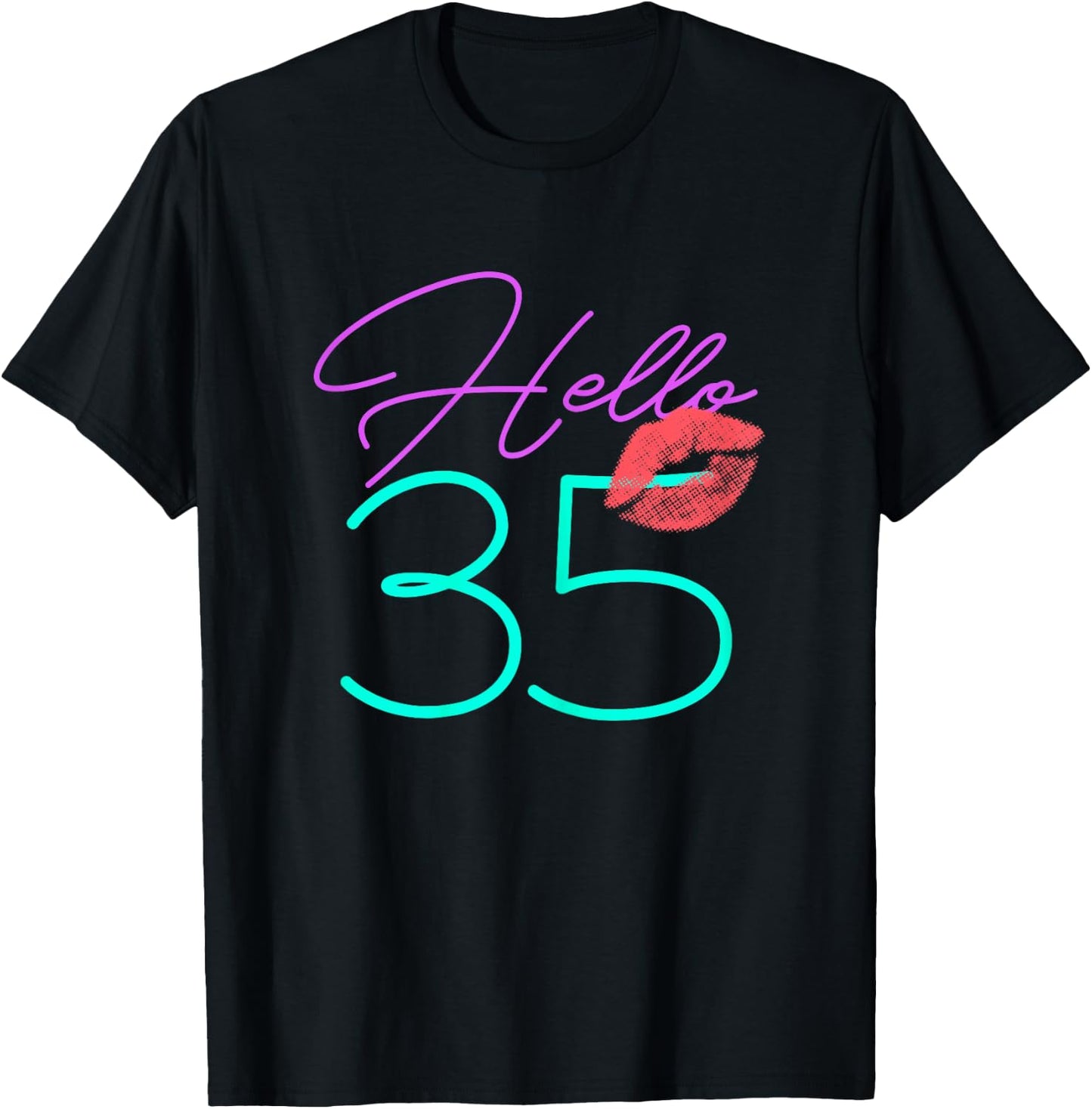 35th Birthday Funny Pink Women Gift T-Shirt - T-Shirt | Black