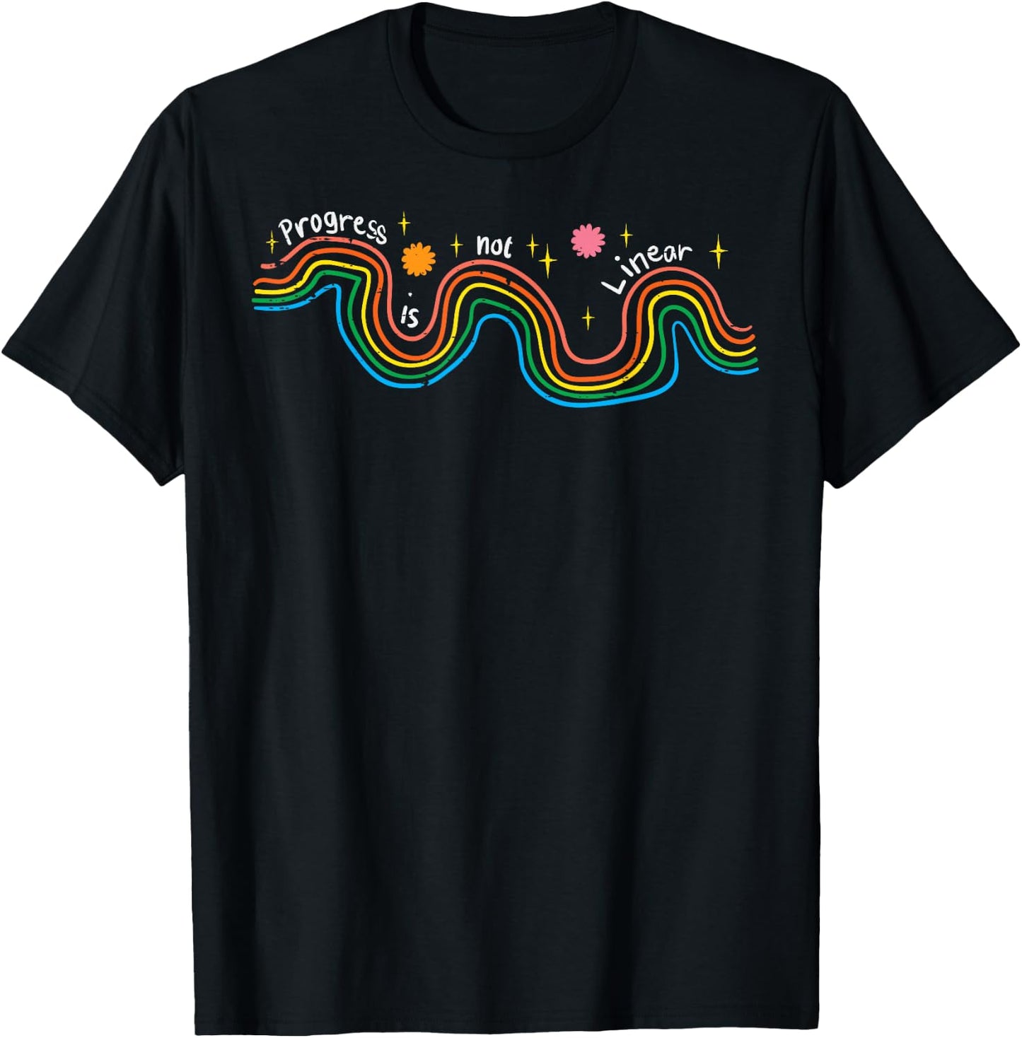 Special Education Teacher Progress Not Linear Sped Women Men T-Shirt - T-Shirt | Black