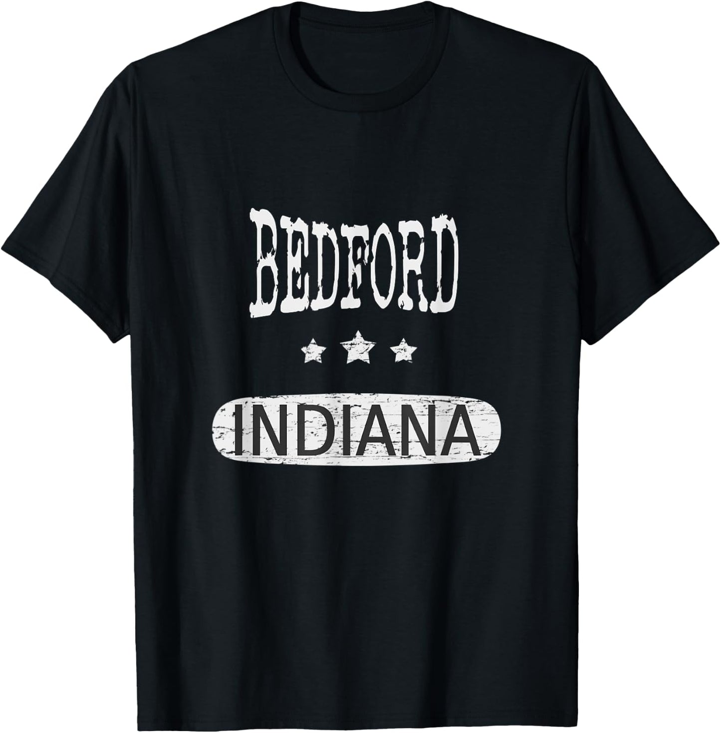 Vintage Bedford Indiana T-Shirt - T-Shirt | Black