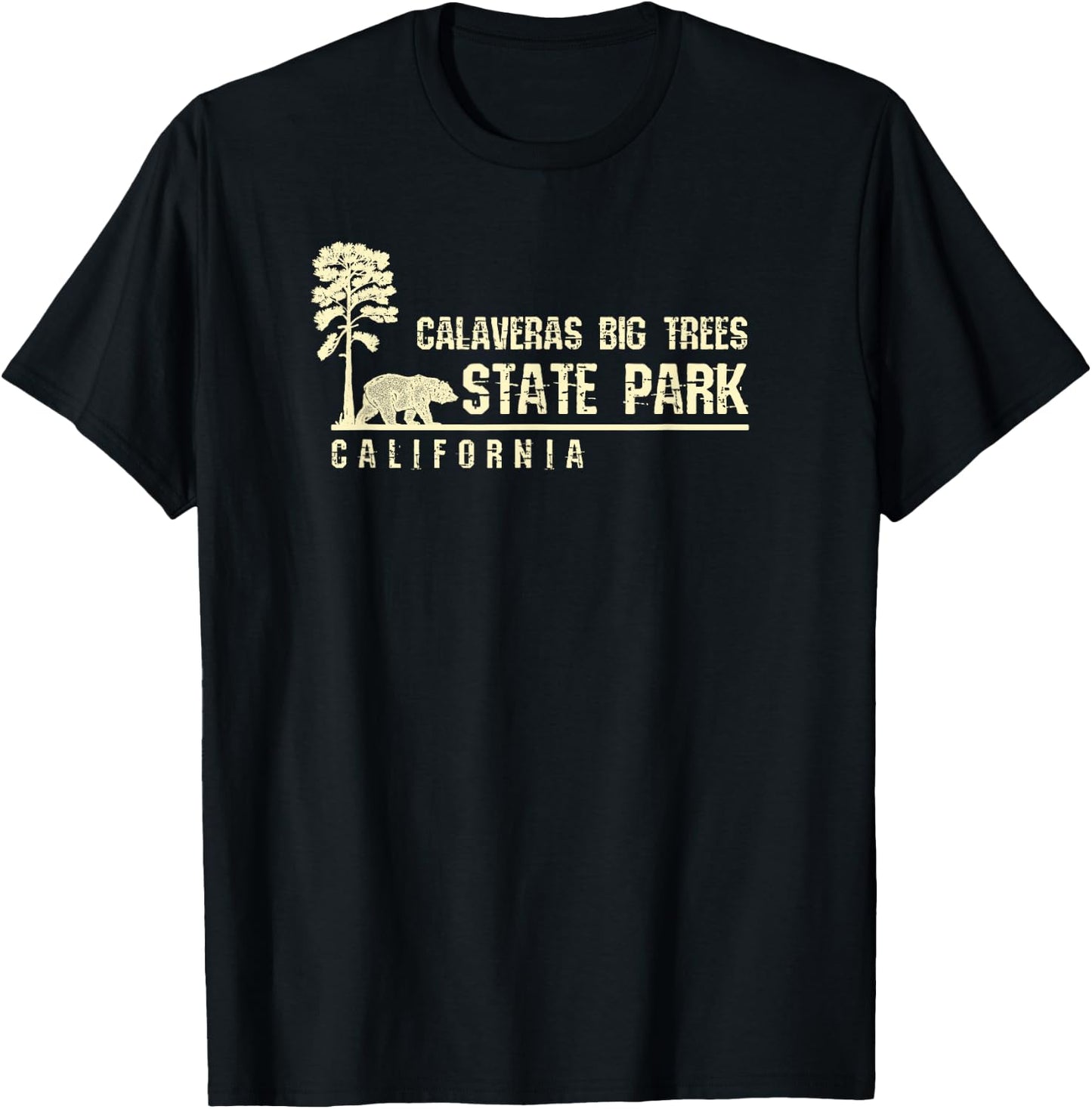 California Souvenir Gift Calaveras Big Trees State Park T-Shirt - T-Shirt | Black