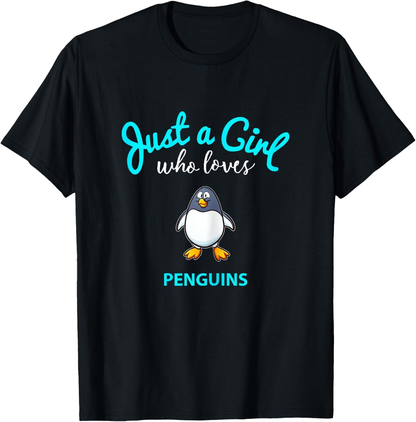 Penguin Shirt for Girls | Kids Penguin T-Shirt - T-Shirt | Black