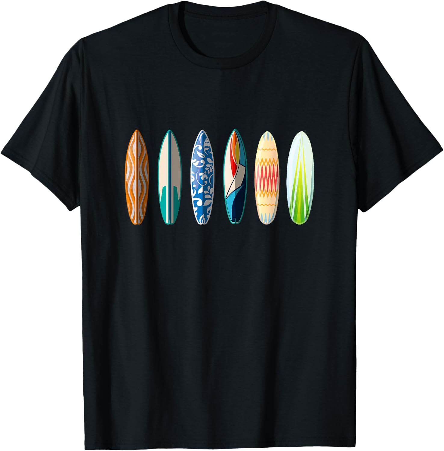 Surfboard Surfing T-Shirt - T-Shirt | Black