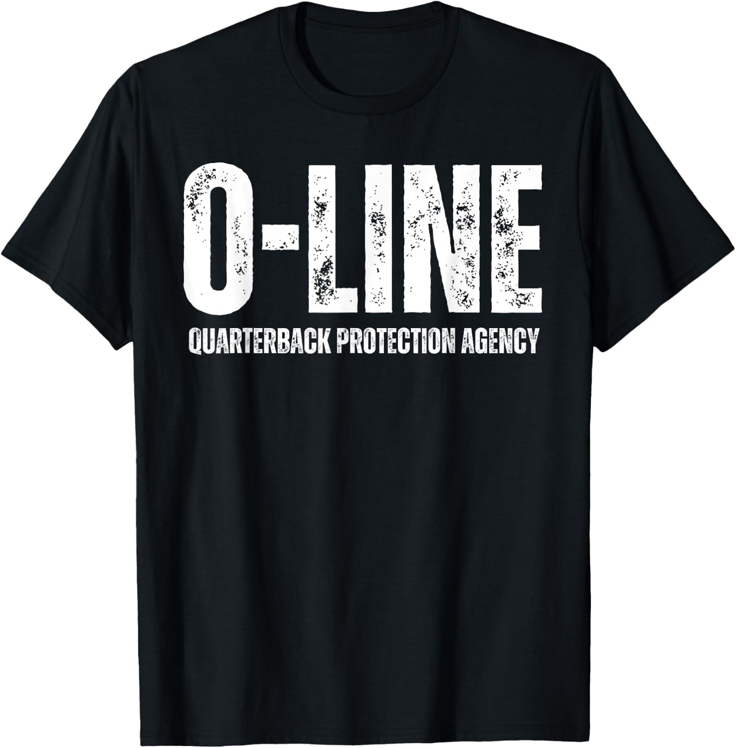 O-Line Quarterback Protection Agency Football Offensive Line T-Shirt - T-Shirt | Black