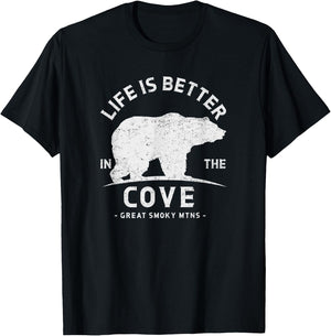 Life is Better in Cades Cove Great Smoky Mountains T-Shirt - T-Shirt | Black