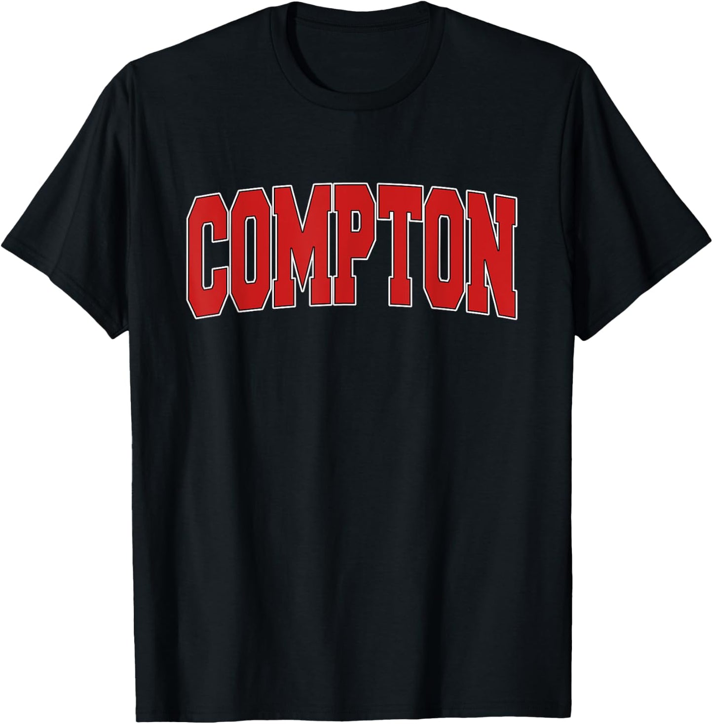 COMPTON CA CALIFORNIA Varsity Style USA Vintage Sports T-Shirt - T-Shirt | Black