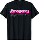 Retro Pink Emergency Department Nurses ER Doctor T-Shirt - T-Shirt | Black