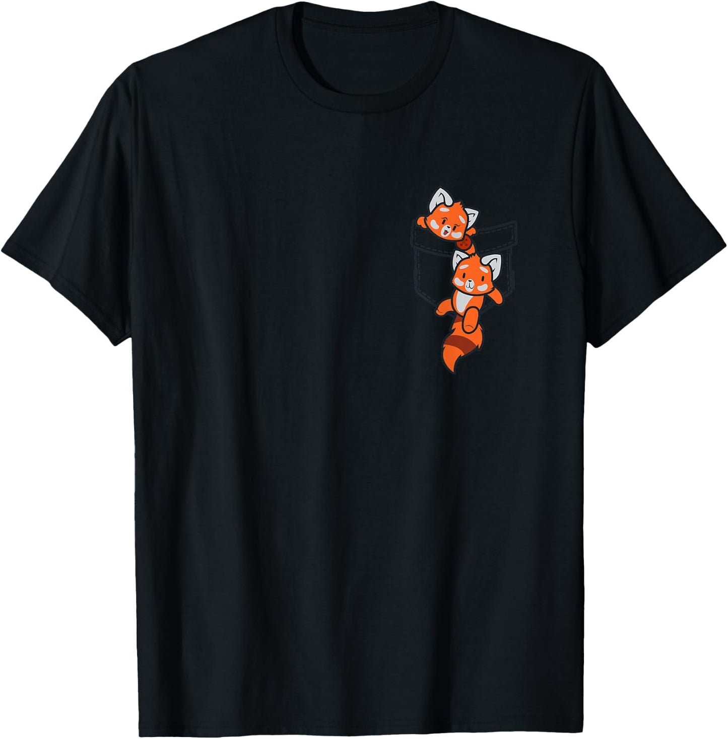 Red Panda Shirt Men Women Children Red Panda Lovers T-Shirt - T-Shirt | Black