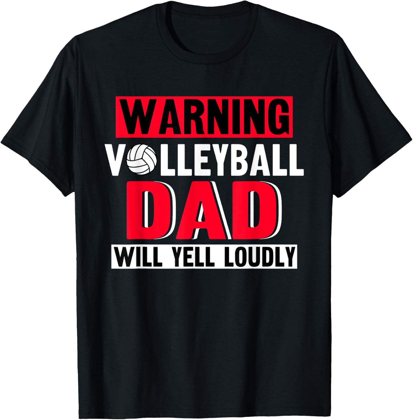 Volleyball Dad Fan Player Daddy Team Sport Father's Day T-Shirt - T-Shirt | Black