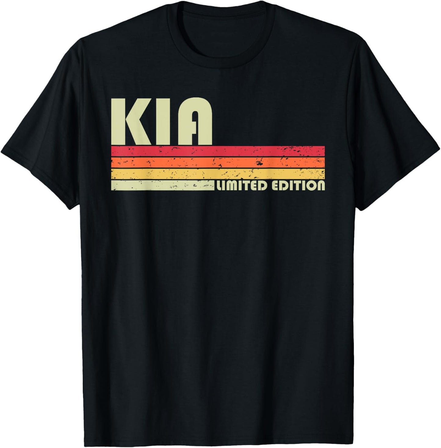 KIA Name Personalized Retro Vintage 80s 90s Birthday T-Shirt - T-Shirt | Black