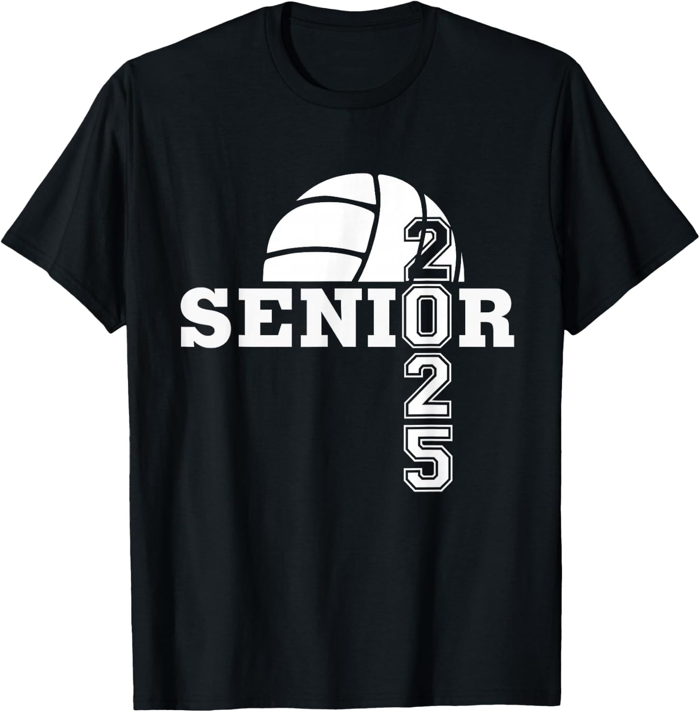 Senior 2025 volleyball boys girls team school seniors T-Shirt - T-Shirt | Black