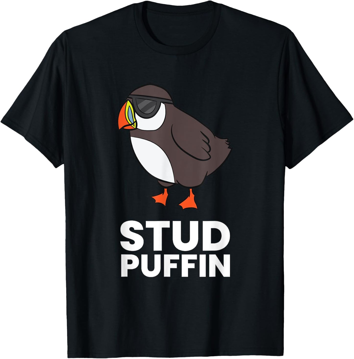 Stud Puffin Seabird Stuf Muffin Iceland Puffin Bird T-Shirt - T-Shirt | Black
