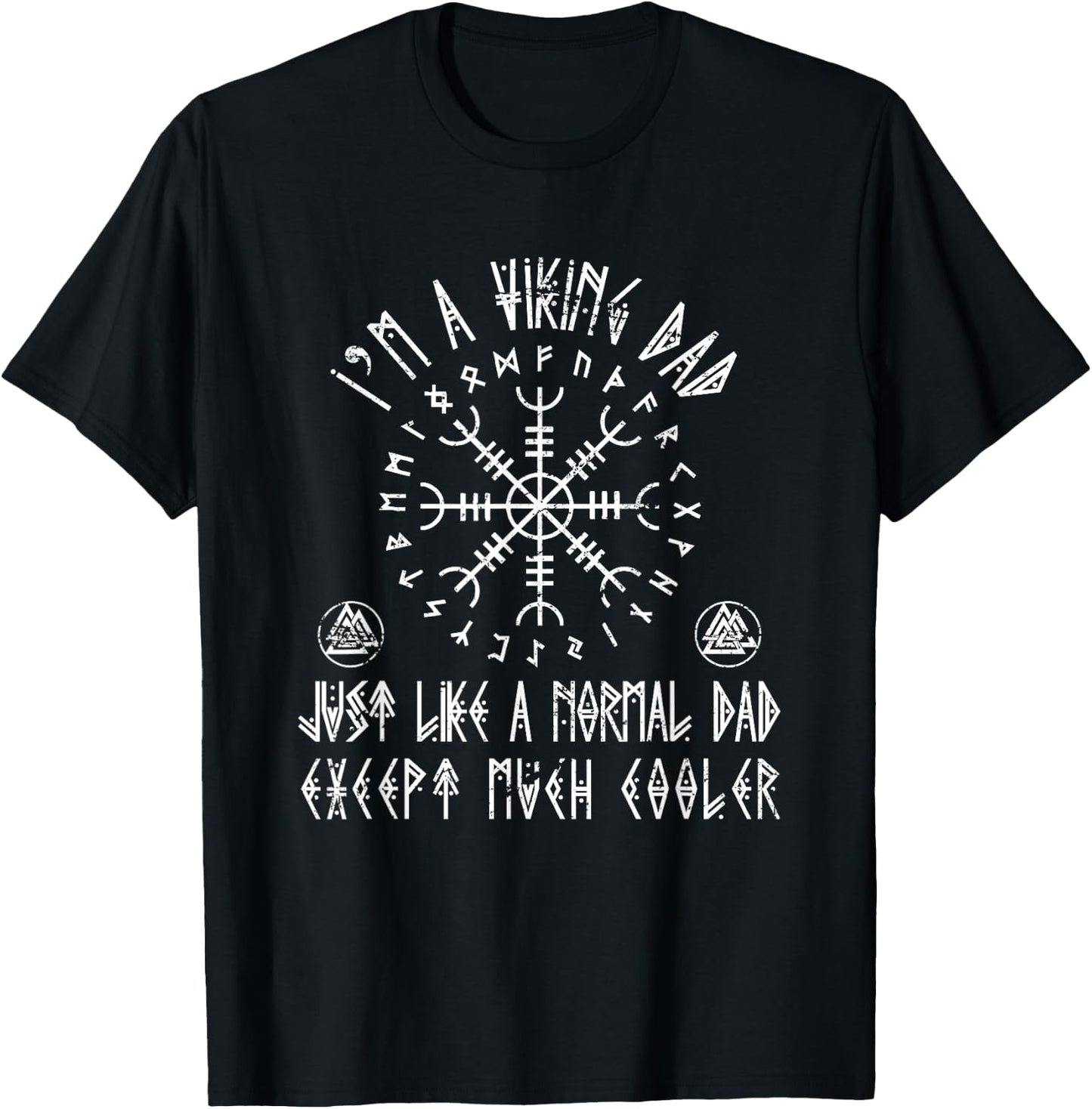 Viking Dad Scandinavian Warrior Fathers Day Gift Viking T-Shirt - T-Shirt | Black
