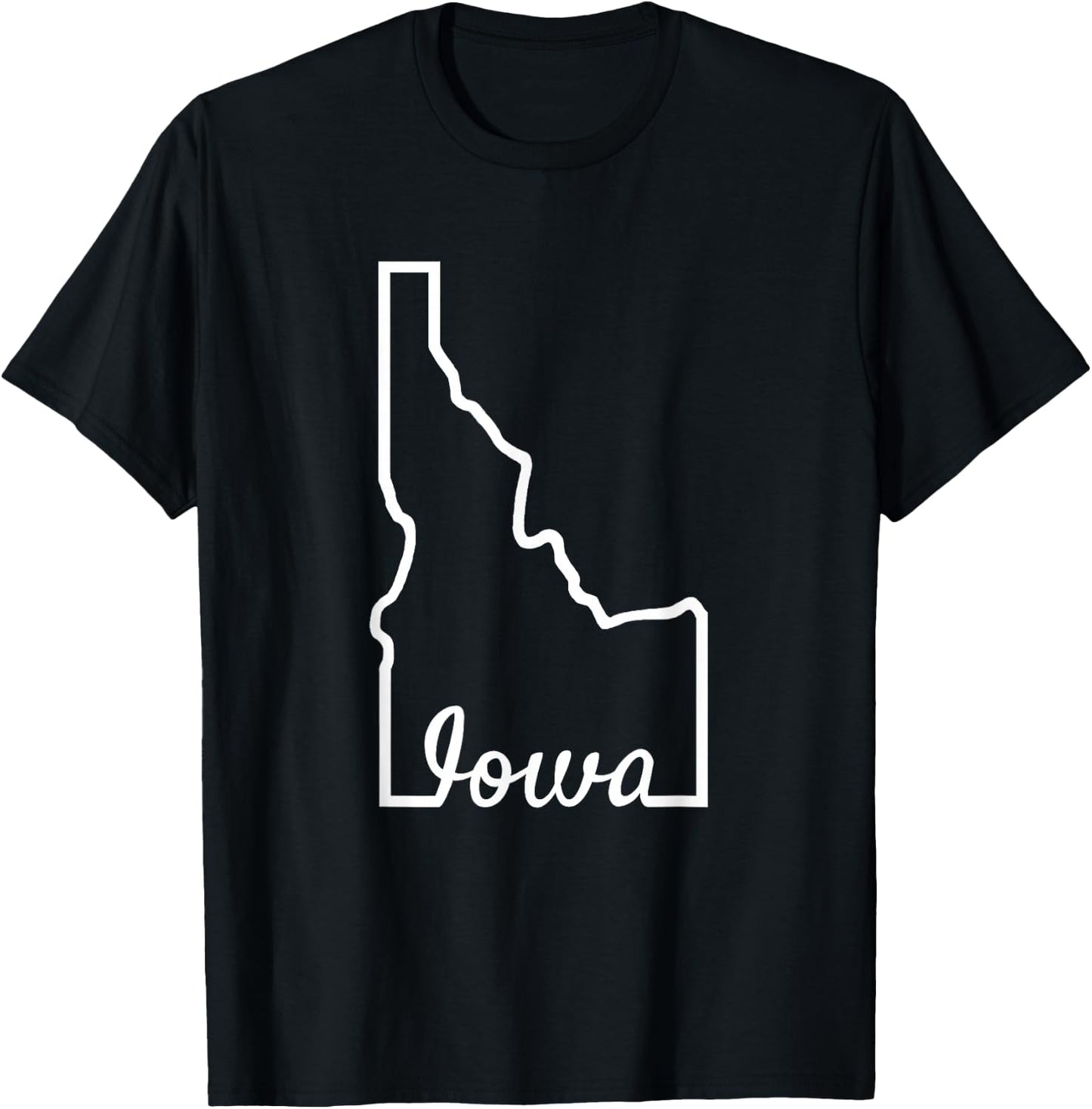 Idaho Iowa Funny Geography Mix up Joke Idawa State Pride T-Shirt - T-Shirt | Black