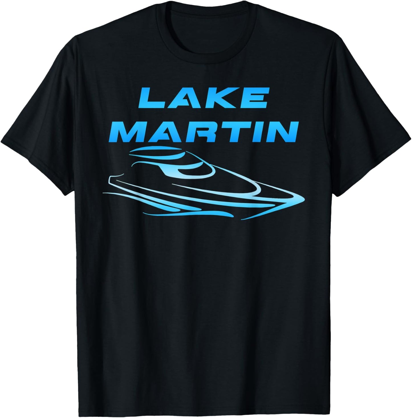 Lake Martin Chimney Rock Party Cove Cool Boating Skiing T-Shirt - T-Shirt | Black