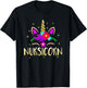 Nursicorn Funny Unicorn Female Nurse T-Shirt - T-Shirt | Black